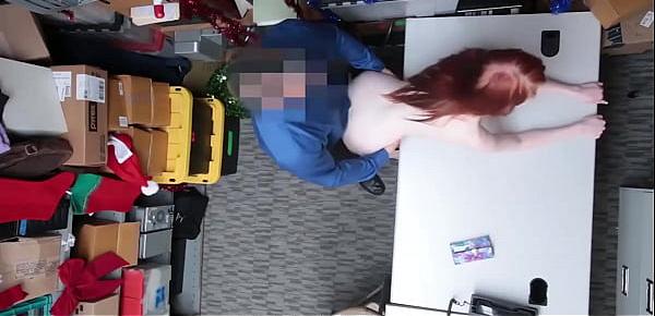 trendsNasty Mall Cop Takes Advantage of Sexy Redhead Thief in Private - Krystal Orchid